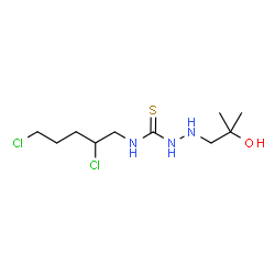 ChemSpider 2D Image | N-(2,5-Dichloropentyl)-2-(2-hydroxy-2-methylpropyl)hydrazinecarbothioamide | C10H21Cl2N3OS
