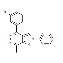 ChemSpider 2D Image | 4-(3-bromophenyl)-7-methyl-2-(4-methylphenyl)pyrazolo[3,4-d]pyridazine | C19H15BrN4