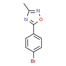 ChemSpider 2D Image | 5-(4-Bromophenyl)-3-methyl-1,2,4-oxadiazole | C9H7BrN2O