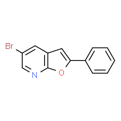 ChemSpider 2D Image | 5-Bromo-2-phenylfuro[2,3-b]pyridine | C13H8BrNO