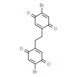 ChemSpider 2D Image | 2,2'-(1,2-Ethanediyl)bis(5-bromo-1,4-benzoquinone) | C14H8Br2O4