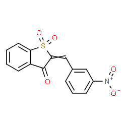 ChemSpider 2D Image | 2-(3-Nitrobenzylidene)-1-benzothiophen-3(2H)-one 1,1-dioxide | C15H9NO5S