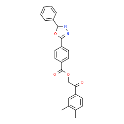 ChemSpider 2D Image | 2-(3,4-Dimethylphenyl)-2-oxoethyl 4-(5-phenyl-1,3,4-oxadiazol-2-yl)benzoate | C25H20N2O4
