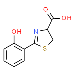 ChemSpider 2D Image | 2-(2-hydroxyphenyl)-4,5-dihydrothiazole-4-carboxylic acid | C10H9NO3S