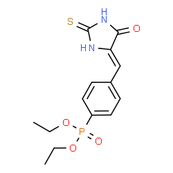 ChemSpider 2D Image | Diethyl {4-[(Z)-(5-oxo-2-thioxo-4-imidazolidinylidene)methyl]phenyl}phosphonate | C14H17N2O4PS