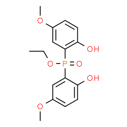 ChemSpider 2D Image | Ethyl bis(2-hydroxy-5-methoxyphenyl)phosphinate | C16H19O6P