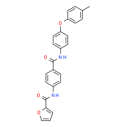 ChemSpider 2D Image | N-(4-{[4-(4-Methylphenoxy)phenyl]carbamoyl}phenyl)-2-furamide | C25H20N2O4