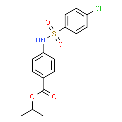 ChemSpider 2D Image | Isopropyl 4-{[(4-chlorophenyl)sulfonyl]amino}benzoate | C16H16ClNO4S