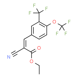 ChemSpider 2D Image | Ethyl (2Z)-2-cyano-3-[4-(trifluoromethoxy)-3-(trifluoromethyl)phenyl]acrylate | C14H9F6NO3