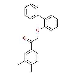ChemSpider 2D Image | 2-(2-Biphenylyloxy)-1-(3,4-dimethylphenyl)ethanone | C22H20O2