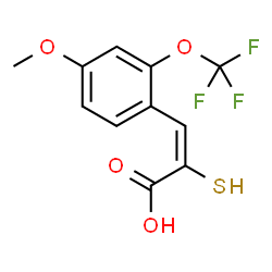 ChemSpider 2D Image | (2E)-3-[4-Methoxy-2-(trifluoromethoxy)phenyl]-2-sulfanylacrylic acid | C11H9F3O4S