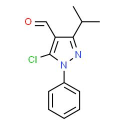 ChemSpider 2D Image | 5-Chloro-3-isopropyl-1-phenyl-1H-pyrazole-4-carbaldehyde | C13H13ClN2O