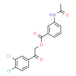 ChemSpider 2D Image | 2-(3,4-Dichlorophenyl)-2-oxoethyl 3-acetamidobenzoate | C17H13Cl2NO4