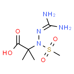 ChemSpider 2D Image | 2-[2-(Diaminomethylene)-1-(methylsulfonyl)hydrazino]-2-methylpropanoic acid | C6H14N4O4S