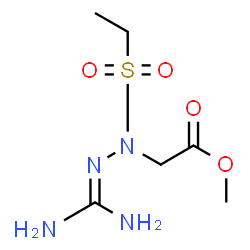 ChemSpider 2D Image | Methyl [2-(diaminomethylene)-1-(ethylsulfonyl)hydrazino]acetate | C6H14N4O4S