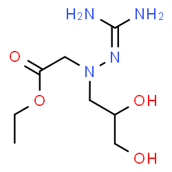 ChemSpider 2D Image | Ethyl [2-(diaminomethylene)-1-(2,3-dihydroxypropyl)hydrazino]acetate | C8H18N4O4