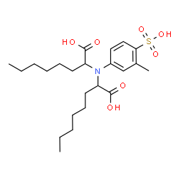 ChemSpider 2D Image | 2,2'-[(3-Methyl-4-sulfophenyl)imino]dioctanoic acid | C23H37NO7S