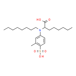 ChemSpider 2D Image | 2-[(3-Methyl-4-sulfophenyl)(octyl)amino]octanoic acid | C23H39NO5S