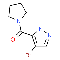 ChemSpider 2D Image | (4-Bromo-1-methyl-1H-pyrazol-5-yl)(1-pyrrolidinyl)methanone | C9H12BrN3O