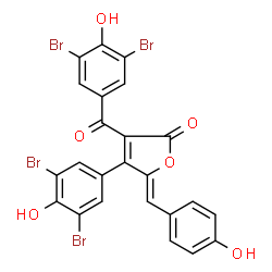 ChemSpider 2D Image | cadiolide A | C24H12Br4O6