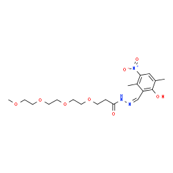 ChemSpider 2D Image | N'-[(Z)-(2-Hydroxy-3,6-dimethyl-5-nitrophenyl)methylene]-2,5,8,11-tetraoxatetradecane-14-hydrazide | C19H29N3O8