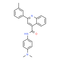 ChemSpider 2D Image | N-[4-(Dimethylamino)phenyl]-2-(3-methylphenyl)-4-quinolinecarboxamide | C25H23N3O