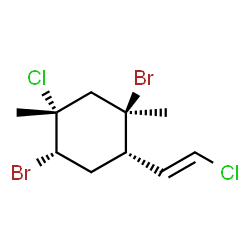 ChemSpider 2D Image | 4-dechloro-4-bromo-violacene-2 | C10H14Br2Cl2