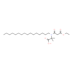 ChemSpider 2D Image | N-(3-Ethoxy-3-oxopropanoyl)-N-hexadecyl-2-methylalanine | C25H47NO5