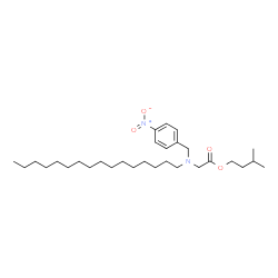 ChemSpider 2D Image | 3-Methylbutyl N-hexadecyl-N-(4-nitrobenzyl)glycinate | C30H52N2O4