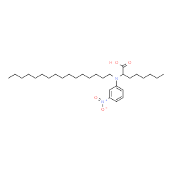 ChemSpider 2D Image | 2-[Hexadecyl(3-nitrophenyl)amino]octanoic acid | C30H52N2O4