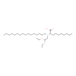 ChemSpider 2D Image | 2-[(2,2-Diethoxyethyl)(hexadecyl)amino]decanoic acid | C32H65NO4