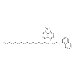 ChemSpider 2D Image | N-Hexadecyl-N-(2-methylbenzo[cd]indol-6-yl)-N'-(1-naphthyl)-1,2-ethanediamine | C40H53N3