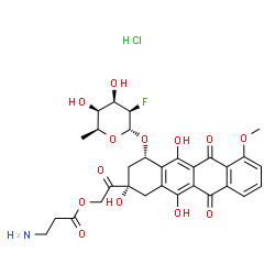 ChemSpider 2D Image | Galarubicin hydrochloride | C30H33ClFNO13