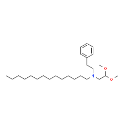 ChemSpider 2D Image | N-(2,2-Dimethoxyethyl)-N-(2-phenylethyl)-1-tetradecanamine | C26H47NO2
