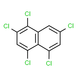 ChemSpider 2D Image | 1,2,4,5,7-Pentachloronaphthalene | C10H3Cl5