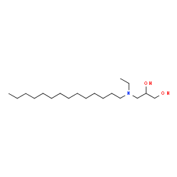 ChemSpider 2D Image | 3-[Ethyl(tetradecyl)amino]-1,2-propanediol | C19H41NO2