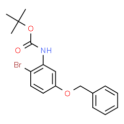 ChemSpider 2D Image | 2-Methyl-2-propanyl [5-(benzyloxy)-2-bromophenyl]carbamate | C18H20BrNO3