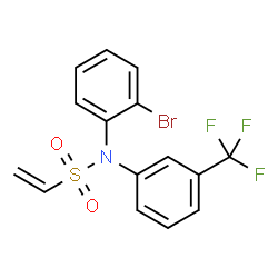 ChemSpider 2D Image | N-(2-Bromophenyl)-N-[3-(trifluoromethyl)phenyl]ethenesulfonamide | C15H11BrF3NO2S