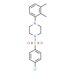 ChemSpider 2D Image | 1-[(4-Chlorophenyl)sulfonyl]-4-(2,3-dimethylphenyl)piperazine | C18H21ClN2O2S