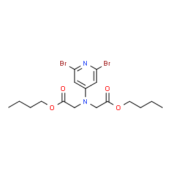 ChemSpider 2D Image | Dibutyl 2,2'-[(2,6-dibromo-4-pyridinyl)imino]diacetate | C17H24Br2N2O4