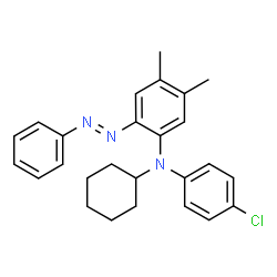 ChemSpider 2D Image | N-(4-Chlorophenyl)-N-cyclohexyl-4,5-dimethyl-2-[(E)-phenyldiazenyl]aniline | C26H28ClN3