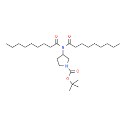 ChemSpider 2D Image | 2-Methyl-2-propanyl 3-(dinonanoylamino)-1-pyrrolidinecarboxylate | C27H50N2O4