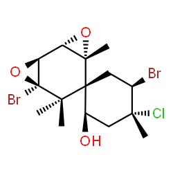 ChemSpider 2D Image | prepacifenol epoxide | C15H21Br2ClO3