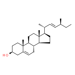 ChemSpider 2D Image | (3S,8S,9S,10R,13R,14S,17R)-10,13-Dimethyl-17-[(2R,3E,5S)-5-methyl-3-hepten-2-yl]-2,3,4,7,8,9,10,11,12,13,14,15,16,17-tetradecahydro-1H-cyclopenta[a]phenanthren-3-ol | C27H44O