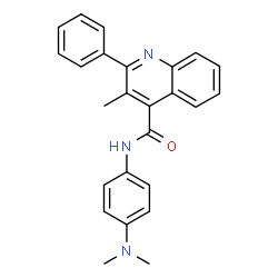ChemSpider 2D Image | N-[4-(Dimethylamino)phenyl]-3-methyl-2-phenyl-4-quinolinecarboxamide | C25H23N3O