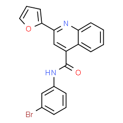 ChemSpider 2D Image | N-(3-Bromophenyl)-2-(2-furyl)-4-quinolinecarboxamide | C20H13BrN2O2