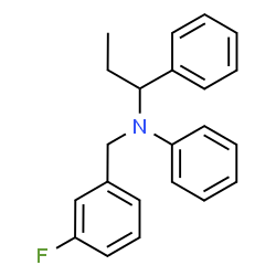 ChemSpider 2D Image | N-(3-Fluorobenzyl)-N-(1-phenylpropyl)aniline | C22H22FN