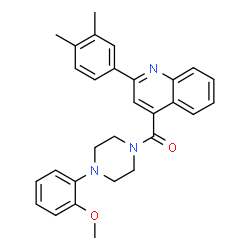 ChemSpider 2D Image | [2-(3,4-Dimethylphenyl)-4-quinolinyl][4-(2-methoxyphenyl)-1-piperazinyl]methanone | C29H29N3O2