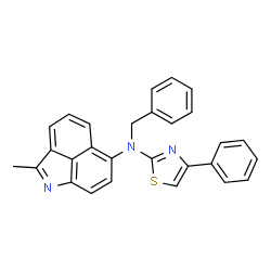 ChemSpider 2D Image | N-Benzyl-2-methyl-N-(4-phenyl-1,3-thiazol-2-yl)benzo[cd]indol-6-amine | C28H21N3S