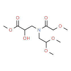 ChemSpider 2D Image | Methyl 3-[(2,2-dimethoxyethyl)(methoxyacetyl)amino]-2-hydroxypropanoate | C11H21NO7